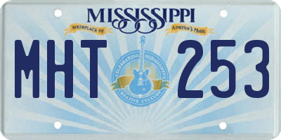 MS license plate MHT253