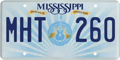 MS license plate MHT260