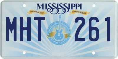 MS license plate MHT261