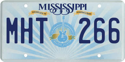 MS license plate MHT266