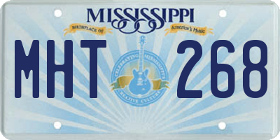 MS license plate MHT268