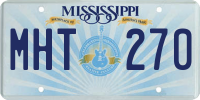 MS license plate MHT270