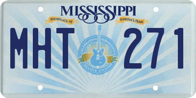 MS license plate MHT271