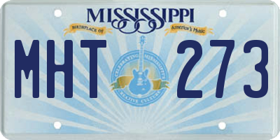 MS license plate MHT273