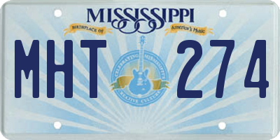 MS license plate MHT274