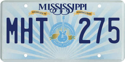 MS license plate MHT275