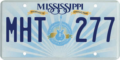 MS license plate MHT277