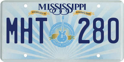 MS license plate MHT280