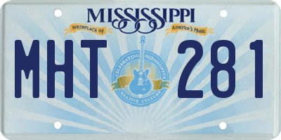 MS license plate MHT281