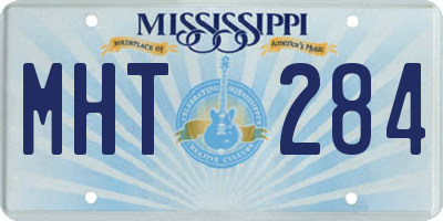 MS license plate MHT284