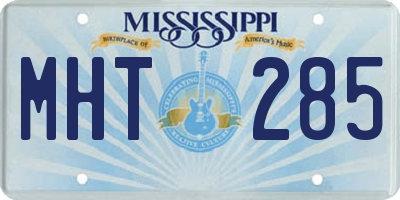 MS license plate MHT285
