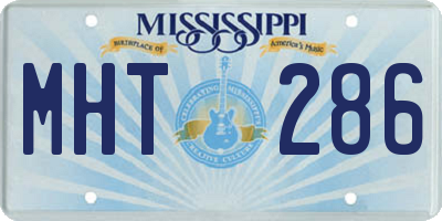 MS license plate MHT286