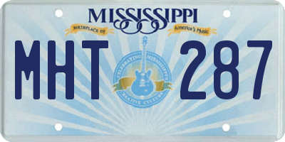 MS license plate MHT287