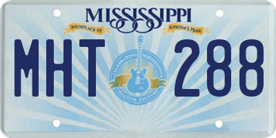 MS license plate MHT288