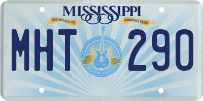 MS license plate MHT290