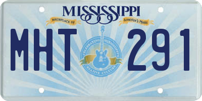 MS license plate MHT291