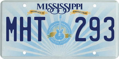 MS license plate MHT293