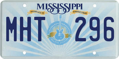 MS license plate MHT296