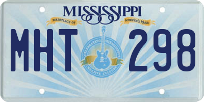 MS license plate MHT298