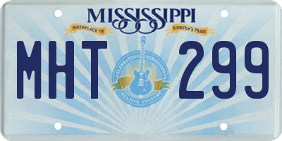 MS license plate MHT299