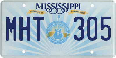 MS license plate MHT305