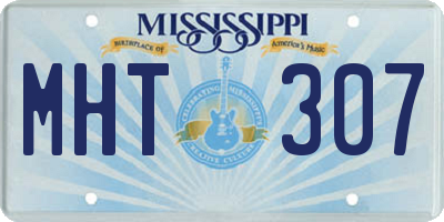 MS license plate MHT307