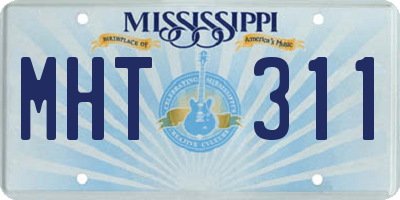MS license plate MHT311