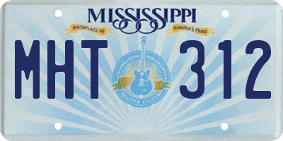 MS license plate MHT312