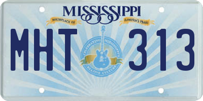 MS license plate MHT313