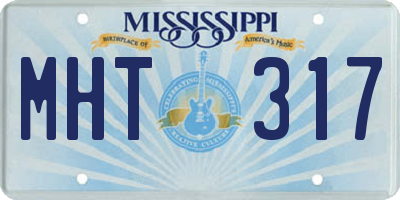 MS license plate MHT317