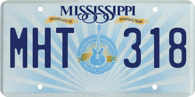 MS license plate MHT318