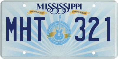 MS license plate MHT321