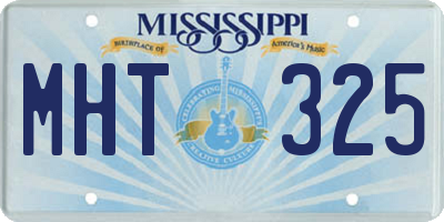 MS license plate MHT325