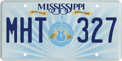 MS license plate MHT327