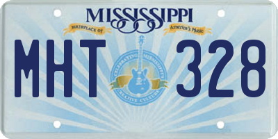 MS license plate MHT328