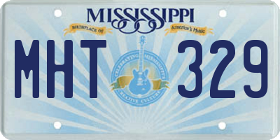 MS license plate MHT329