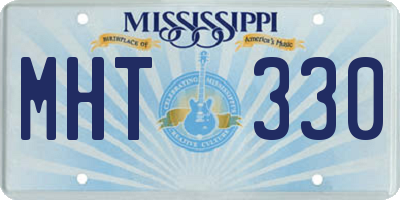 MS license plate MHT330