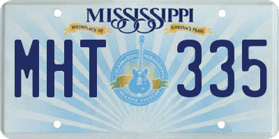 MS license plate MHT335