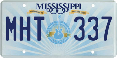 MS license plate MHT337
