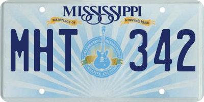 MS license plate MHT342