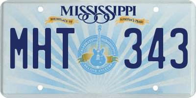 MS license plate MHT343