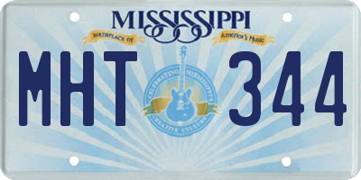 MS license plate MHT344