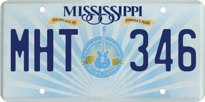 MS license plate MHT346