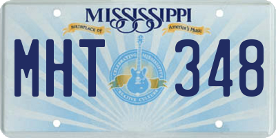 MS license plate MHT348