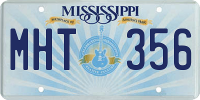 MS license plate MHT356