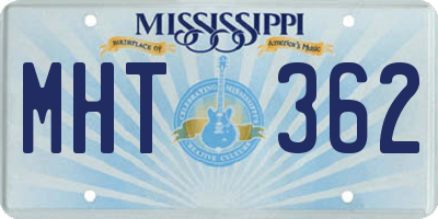 MS license plate MHT362