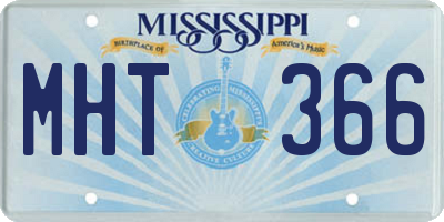 MS license plate MHT366