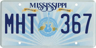 MS license plate MHT367