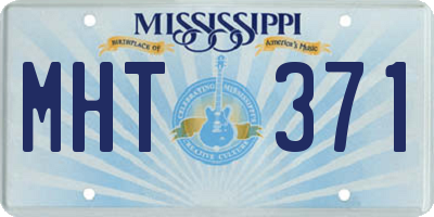 MS license plate MHT371