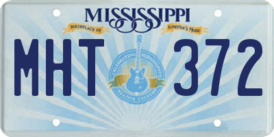 MS license plate MHT372